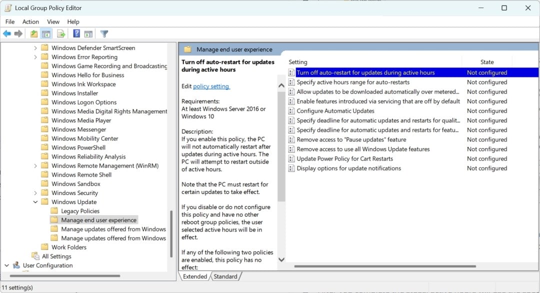How to configure Active Hours in Windows 11 to manage updates effectively