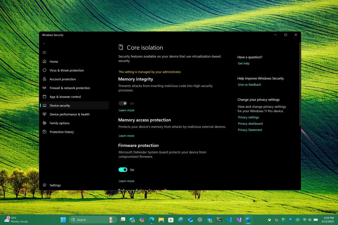 How (and why) to enable Core isolation's Memory integrity feature to enhance security on Windows 11