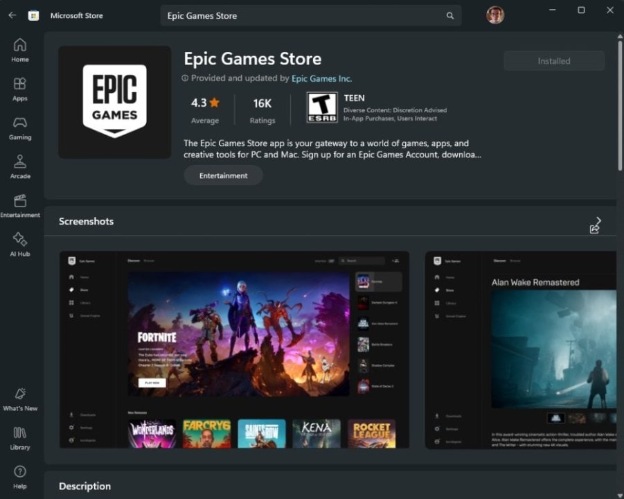 epic games store
