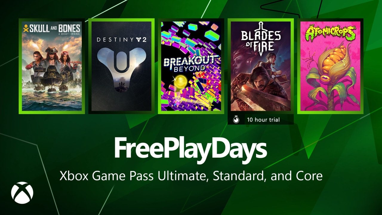 Xbox Free Play Days: Play Skull & Bones, Destiny 2, Breakout Beyond, Blades of Fire & Atomicrops Free This Weekend