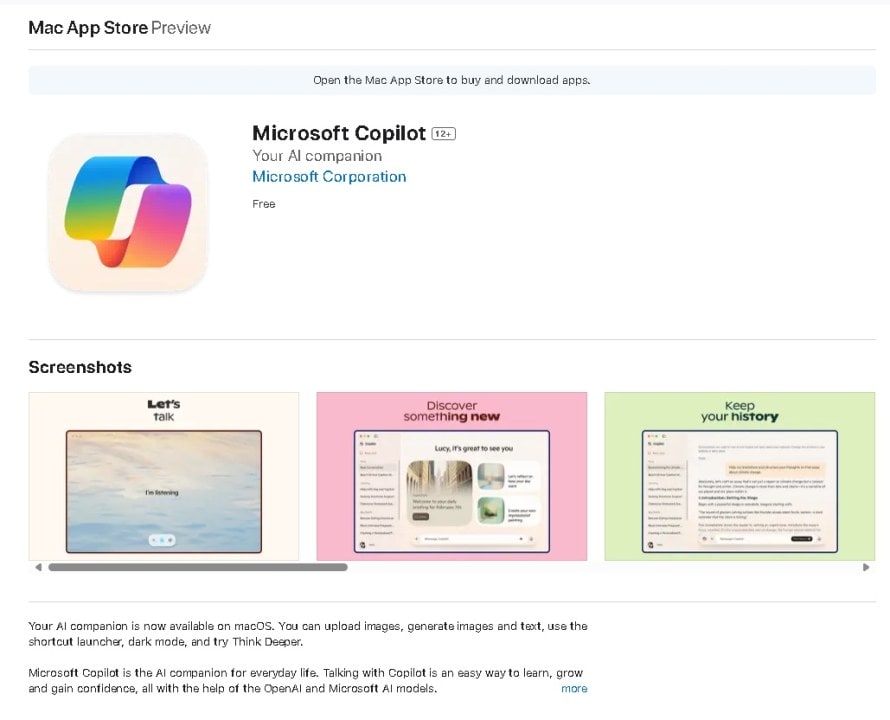 Microsoft Copilot app arrives on macOS: AI assistant now available for Mac users