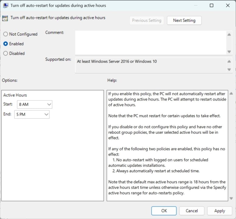 How to configure Active Hours in Windows 11 to manage updates effectively