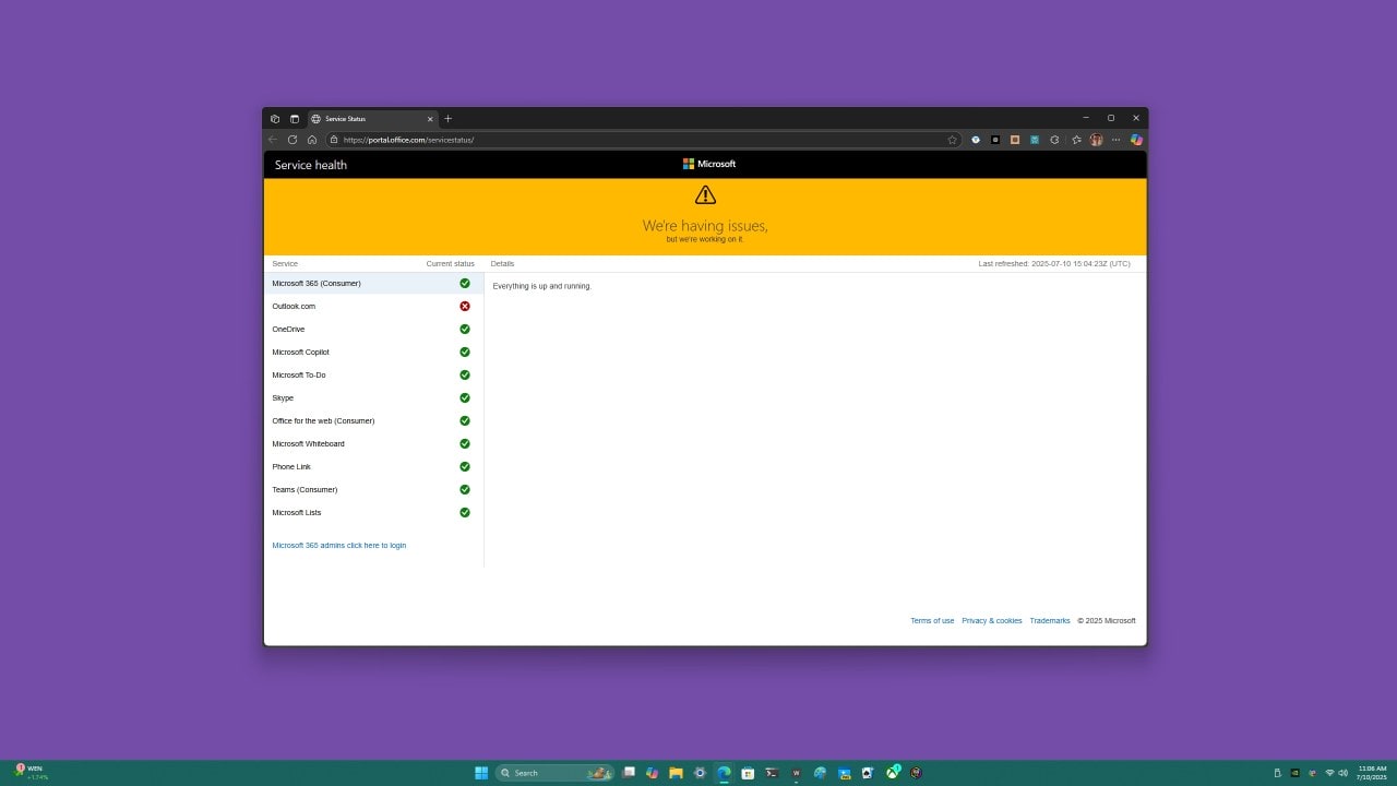 Microsoft Outlook Suffers Major Global Outage for July 2025, Making for Another Night of Frustration for Users