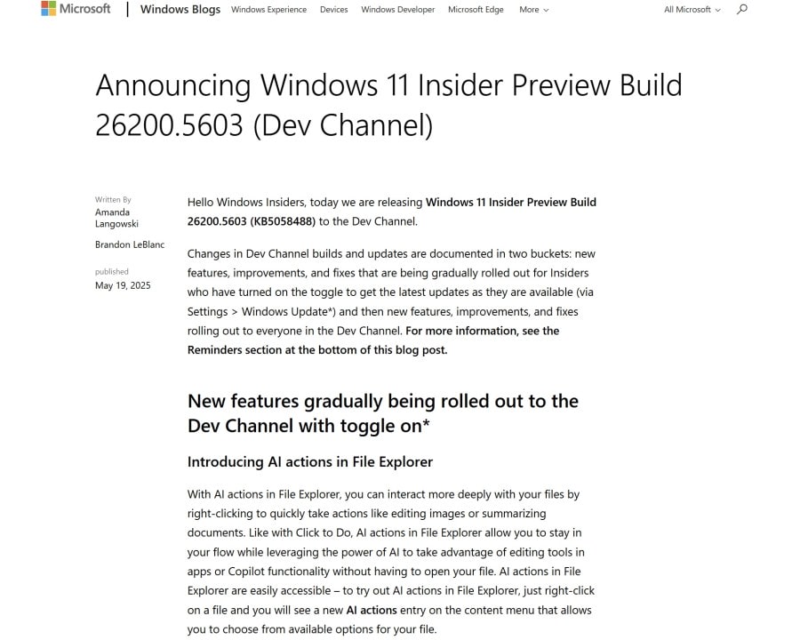 Windows 11 AI Actions Powerfully Transform File Explorer, Settings, and Everyday Productivity