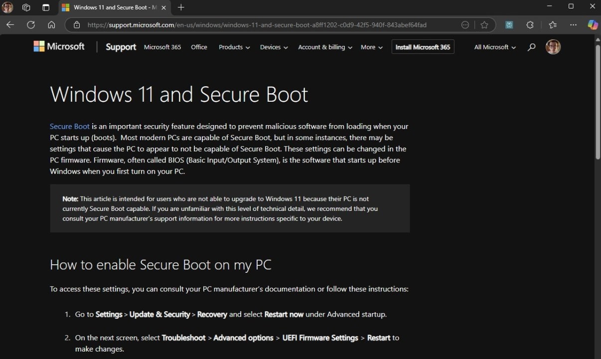 Secure Boot enabled but not active in Windows 11: Causes and solutions