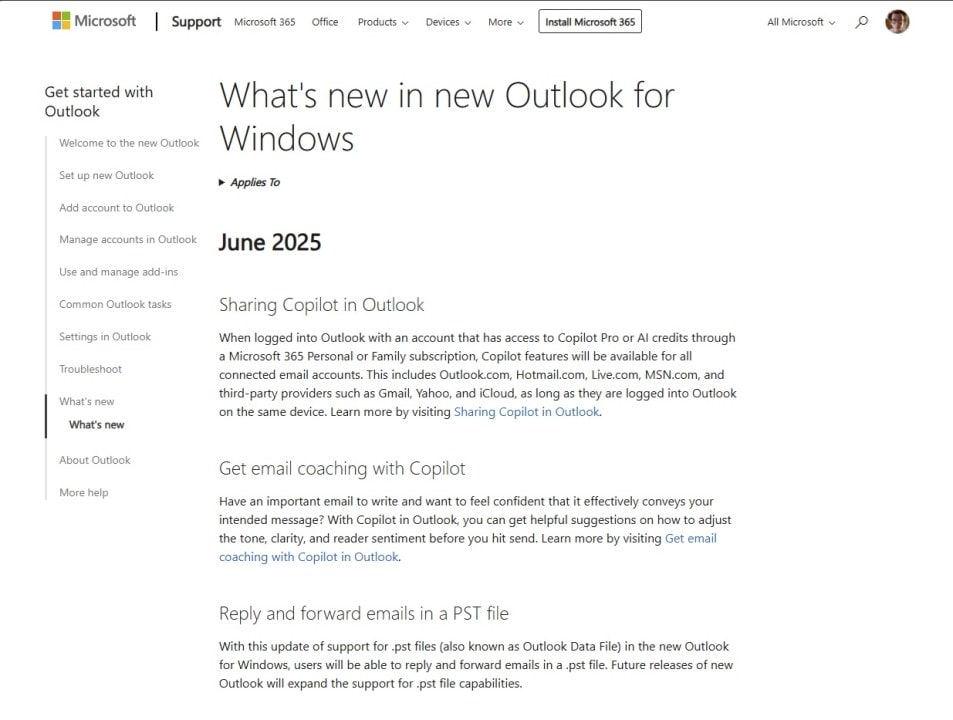 What’s New in the New Outlook for Windows: June 2025 Update Brings Copilot Integration, Improved Offline Features, and More