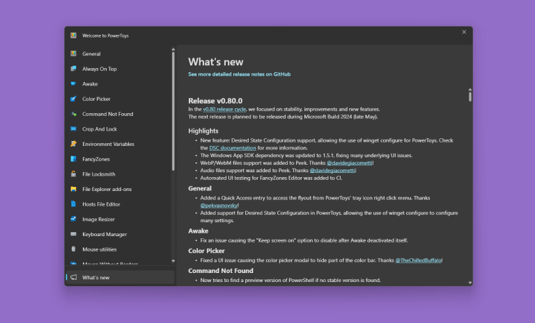 PowerToys v0.80